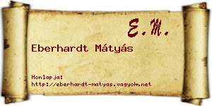 Eberhardt Mátyás névjegykártya