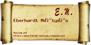 Eberhardt Mátyás névjegykártya